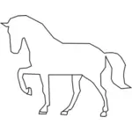 Laukkaava hevonen ääriviiva vektori ClipArt