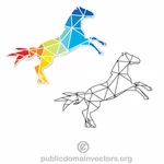 Horse coloring art