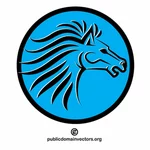 Лошадь векторный логотип