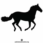 Silhouette eines Pferdes