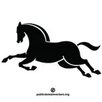 Running horse silhouet