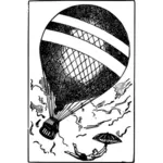 Horkovzdušný balón kousek vektorový obrázek