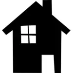 Graphiques vectoriels de la silhouette d'une maison simple