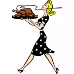 Housewife with turkey