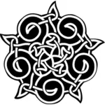 Grafis vektor lima menunjuk celtic ornamen