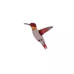 Gambar vektor bersenandung burung terbang