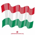 हंगरी का झंडा लहराते हुए