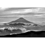 Fuji en noir et blanc