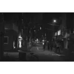 Şehir geceleri sokak