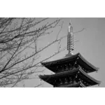 Japanisches Gebäude Turm