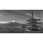 Fuji and pagoda