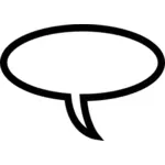 Oval shaped speech bubble vector drawing
