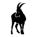 Steenbok vector silhouet