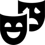 Teater masker ikonen
