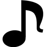 Nota muzicala semn grafică vectorială