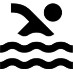 Bazén ikonu silueta
