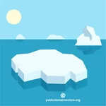 Flottant sur la mer de glace
