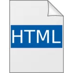 Ilustración de vector de icono HTML brillante
