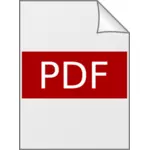 Lesklé PDF ikonu vektorové kreslení