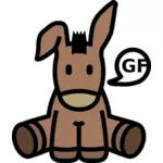Outlined donkey toy
