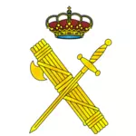 Penjaga sipil Spanyol lambang vektor gambar