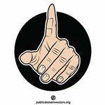 Поднятый жест указательный палец