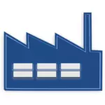 Fabriken ikonen vektorbild