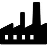 Fabriek silhouet vector afbeelding