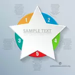 Element projektu gwiazda infografiki
