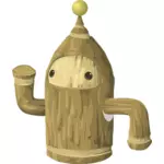 Personagem de madeira