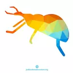Silueta de color de un insecto