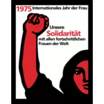 Grafika wektorowa banner na dzień kobiet w języku niemieckim