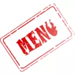 Image vectorielle du timbre de menu
