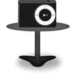 Media player on stand vector clip art