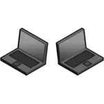 Dos ordenadores portátiles vector de la imagen