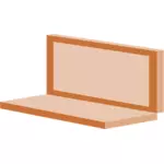 Image de vecteur icône brun isometroc ordinateur portable
