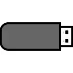 USB 棒图标矢量剪贴画