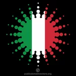 意大利国旗半色调形状