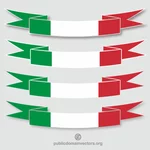 Italienska flaggan banners