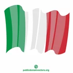 Schwenkende Flagge italiens