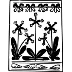 Clipart vetorial do selo do projeto flor