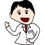 Cartoon läkare vektorbild