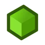 Groene kubus symbool