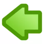 Зеленая стрелка, указывающая влево векторное изображение