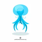 Blue jellyfish vector image