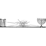 Jewish decorative bar vector image