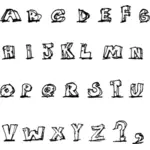 Hand dras alfabetet