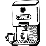 Mesin kopi ilustrasi