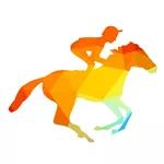 En jockey rider en häst