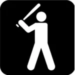Clipart vetorial de sinal disponível de instalações de beisebol